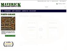 Tablet Screenshot of maverickmowersupply.com